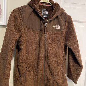 Girls Northface hooded Oso fleece jacket